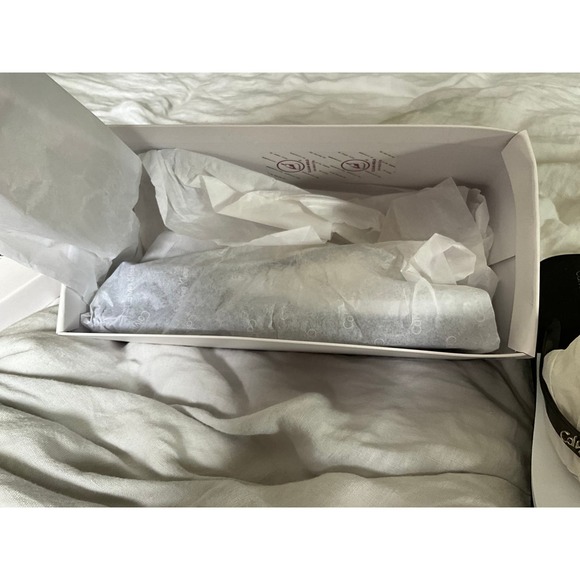 NOS Calvin Klein Black/White BURA Platform flip-flops 9 - Picture 9 of 12